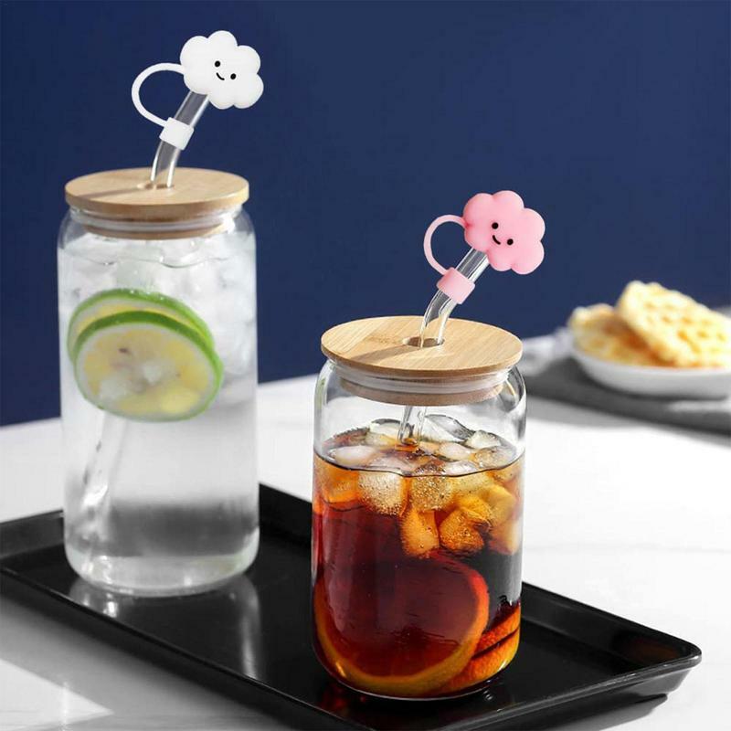 1pcs Cartoon Silicone Straw Tips Drinking Dust Caps Splash Proof Plugs Cover Creative Cup Accessories Straw Sealing Tools