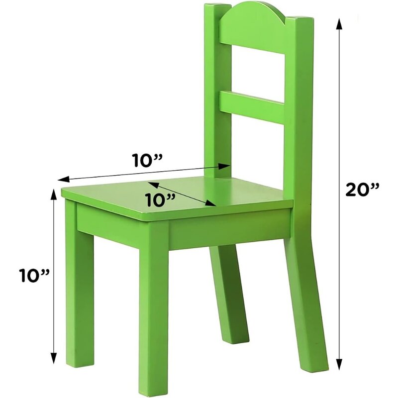 Детский деревянный стол и Набор стульев (4 стула в комплекте)-идеально подходит для декоративно-прикладного искусства, закусок, домашнего освещения, серый/синий/зеленый/желтый