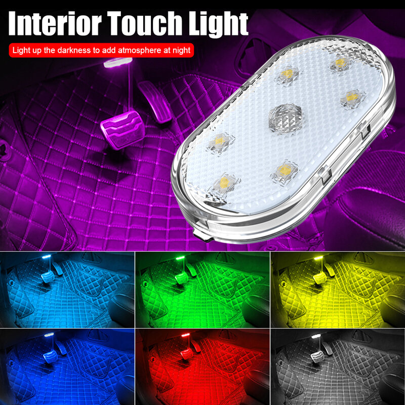 Auto beleuchtung multi-funktion lesen lampe führte atmosphäre lampe auto touch sensing usb lade auto dach notfall lampe