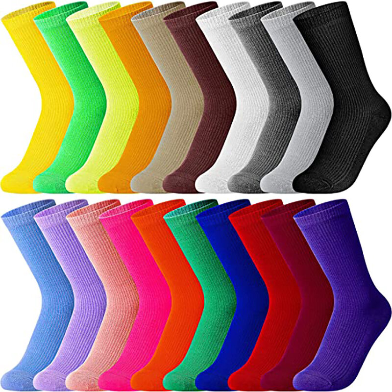 20 colori vendita calda calzini solidi colorati da donna semplici calzini moda Color caramella calzini 100% cotone calzini bianchi neri Famale