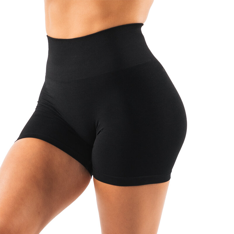 NVGTN celana pendek wanita, spandeks memperkuat pendek mulus memperkuat pakaian olahraga ketat lembut pakaian kebugaran celana Yoga pakaian Gym