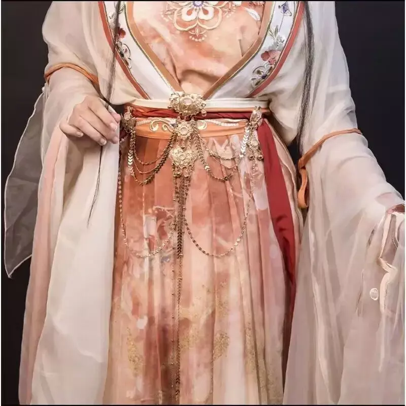 Cadena de cintura Hanfu china para mujer, accesorio de disfraces clásicos, borlas de aleación, joyería corporal, cadena de cintura Dunhuang Hanfu