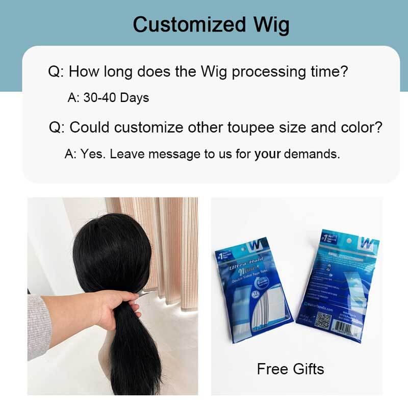 Long Hair Topper For Women And Men Human Hair Wigs 100% Double Layer Australia Toupee Men Wig Customize Wig Capillary Prosthesis