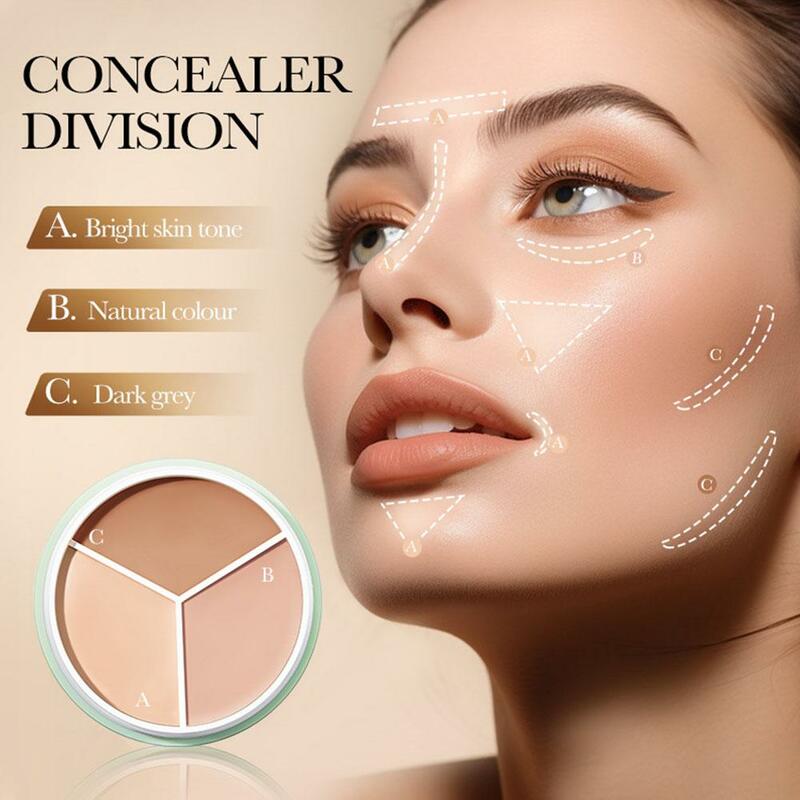 10.5g 3 Colors Concealer Palette Professional Makeup Makeup Spot Concealer Contour Circle Eye Face Face Correcting Face Dar W5P6