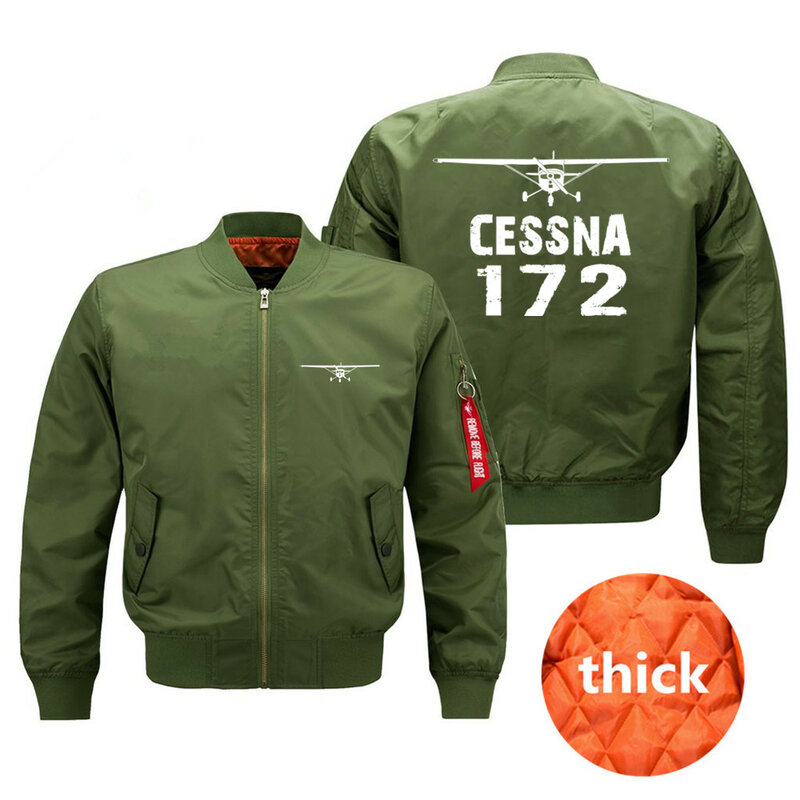 새로운 에비에이터 Cessna 172 조종사 Ma1 봄버 재킷 남성용, 용수철 가을 겨울 재킷 코트