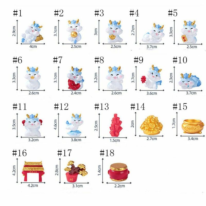 1pc niedliche Drachen figur Mikro landschaft kawaii Raum dekor Puppenhaus Miniatur spielzeug für Kinder 2024 Neujahrs geschenke