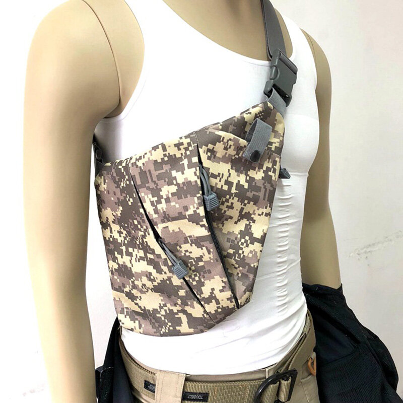 Bolsa de almacenamiento de pistola táctica oculta multifuncional para hombres, bolsa de pistola de hombro de nailon izquierda y derecha, funda de caza