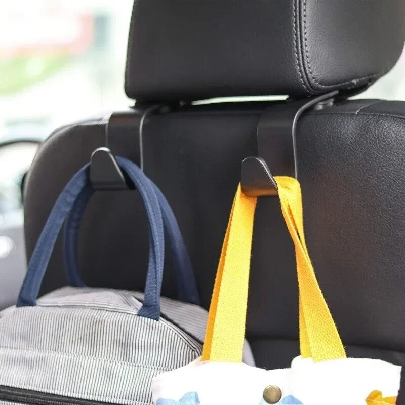 ตะขอที่นั่งในรถ1/4ชิ้น, กระเป๋าแขวนแขวนพนักพิงศีรษะภายในรถตะขอแขวนภายในรถยนต์