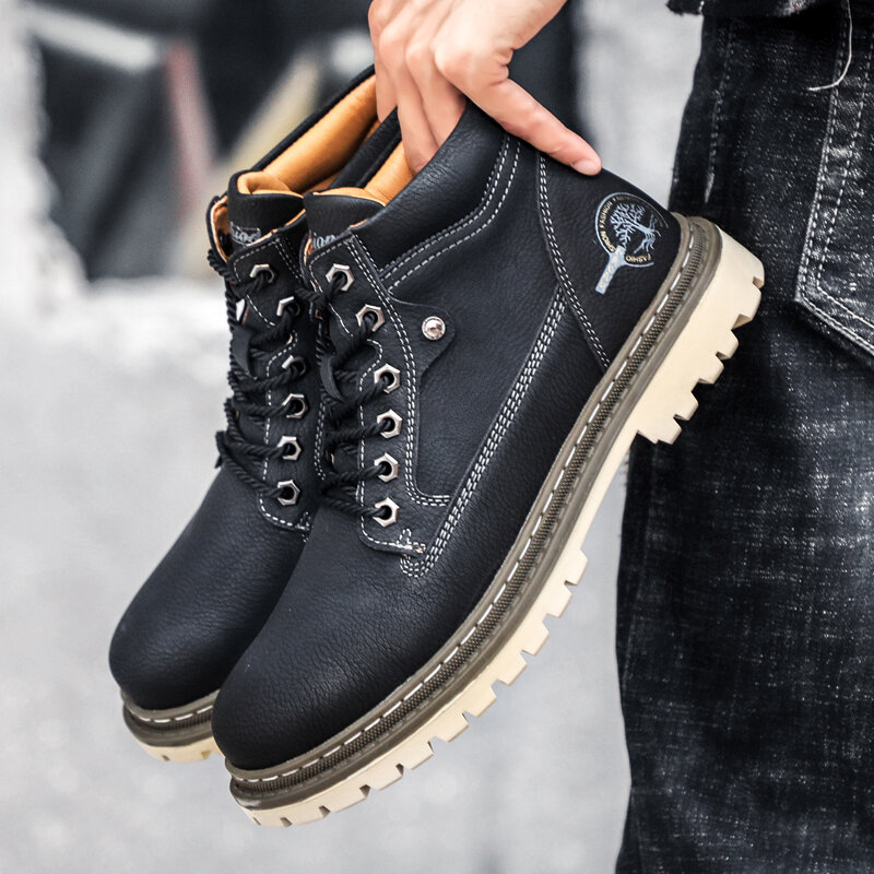 Buty Xiaomi mężczyźni ciepłe pluszowe antypoślizgowe buty śniegowe męskie wysokiej jakości odkryty wodoodporny kamuflaż Trekking piesze wycieczki buty górskie