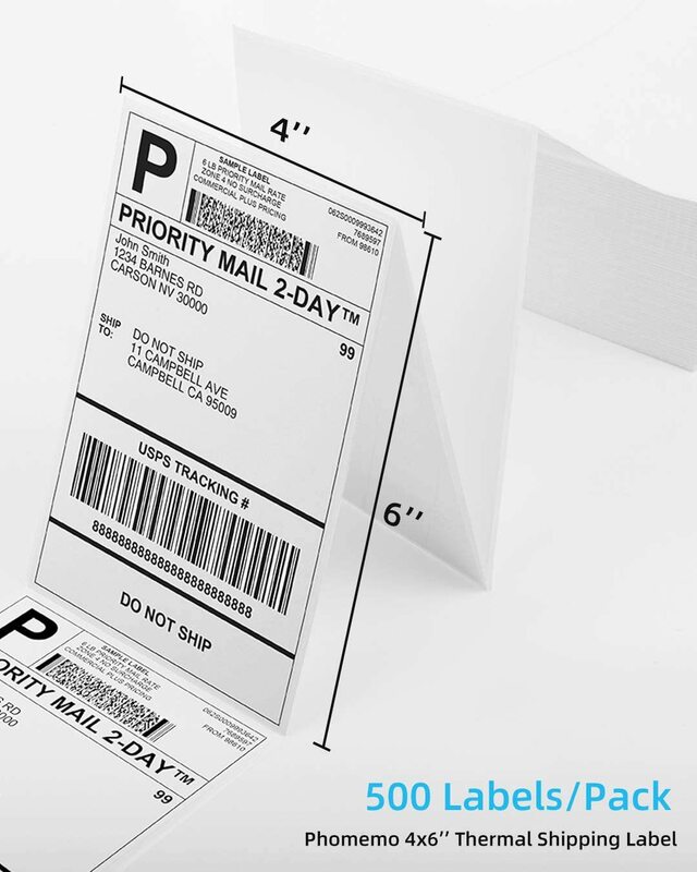 Papel de impresión de hoja Express 4*6/3.5*1.125 papel termosensible a prueba de tres etiquetas adhesivas