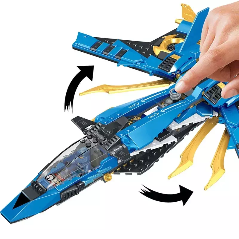 524pcs Jay Storm Fighter Building Blocks Jet Flying Machine 06096 Bricks Compatible 70668 Toys for Children Christmas Gifts