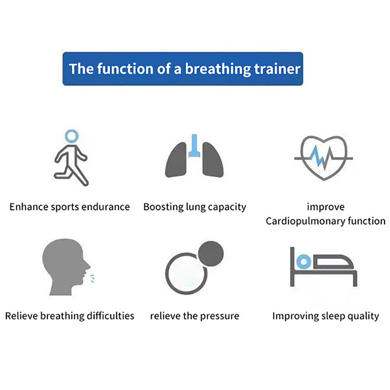 호흡 트레이너 폐 호흡기, 피트니스 장비, 호흡 실리콘, 높은 고도 훈련, 야외 호흡 운동 도구