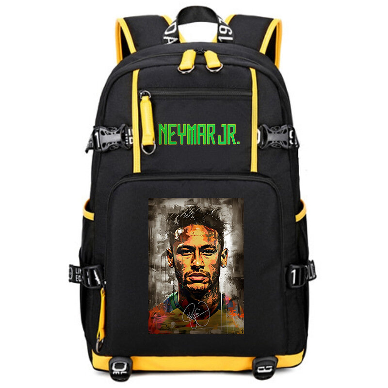 Neymar-mochila escolar con estampado de avatar para estudiantes, bolsa de viaje informal para exteriores, juvenil