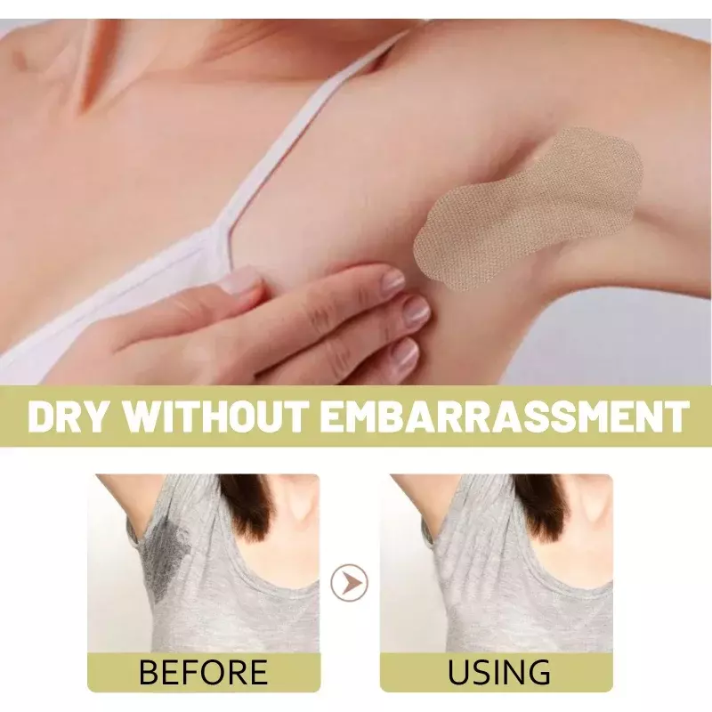 12 buah bantalan keringat ketiak tidak terlihat, stiker antikeringat tahan lama anti-keringat penyerap deodoran mengurangi keringat kaki