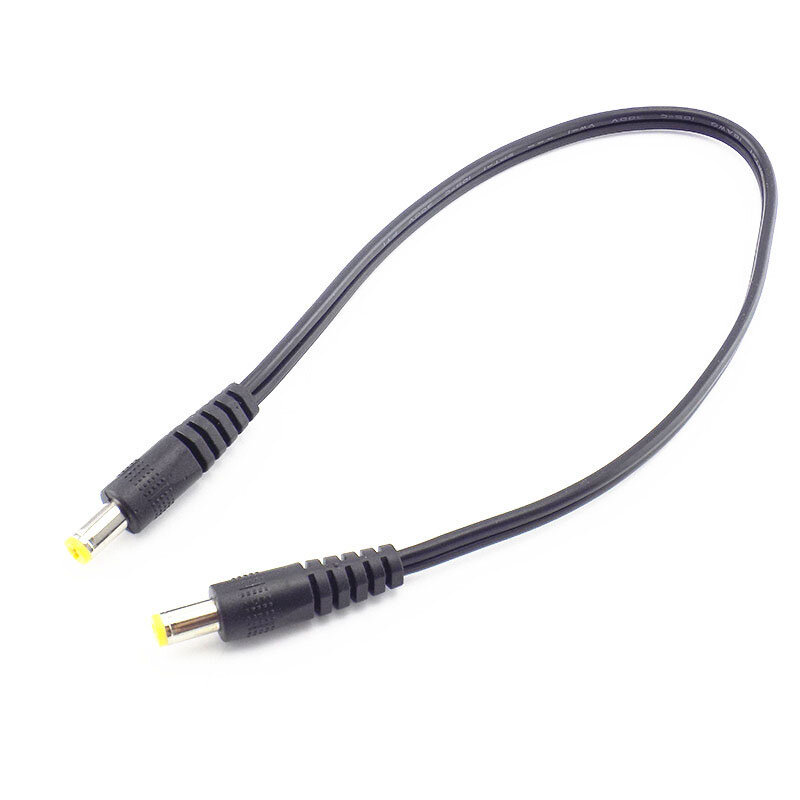 DC colokan adaptor daya 5.5x2.1mm kabel ekstensi laki-laki ke laki-laki 30cm untuk Kamera CCTV Audio DVR konektor lampu Strip LED