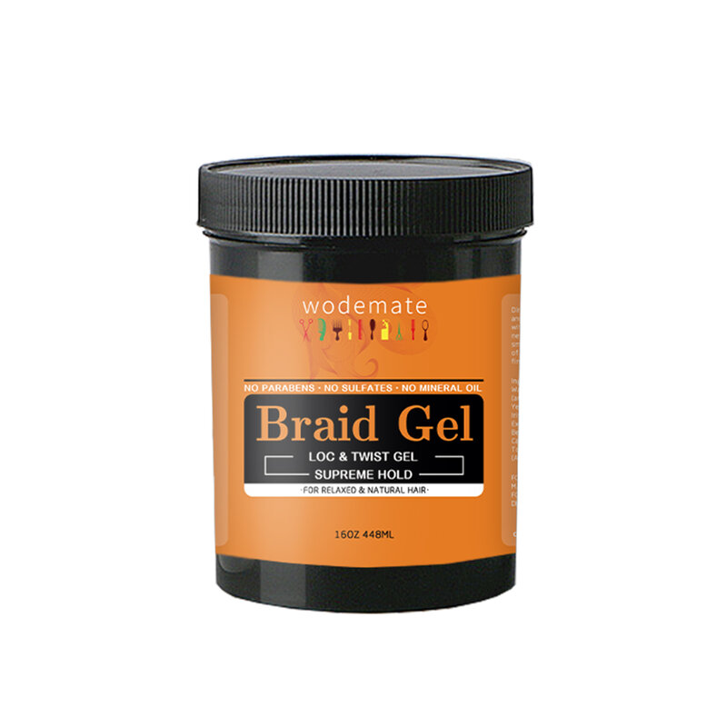 16OZ Braid Gel Hair Control Styling Braiding Cream for Lock and Twist Super Hold Anti-Frizz Edges Control Produkty do stylizacji włosów