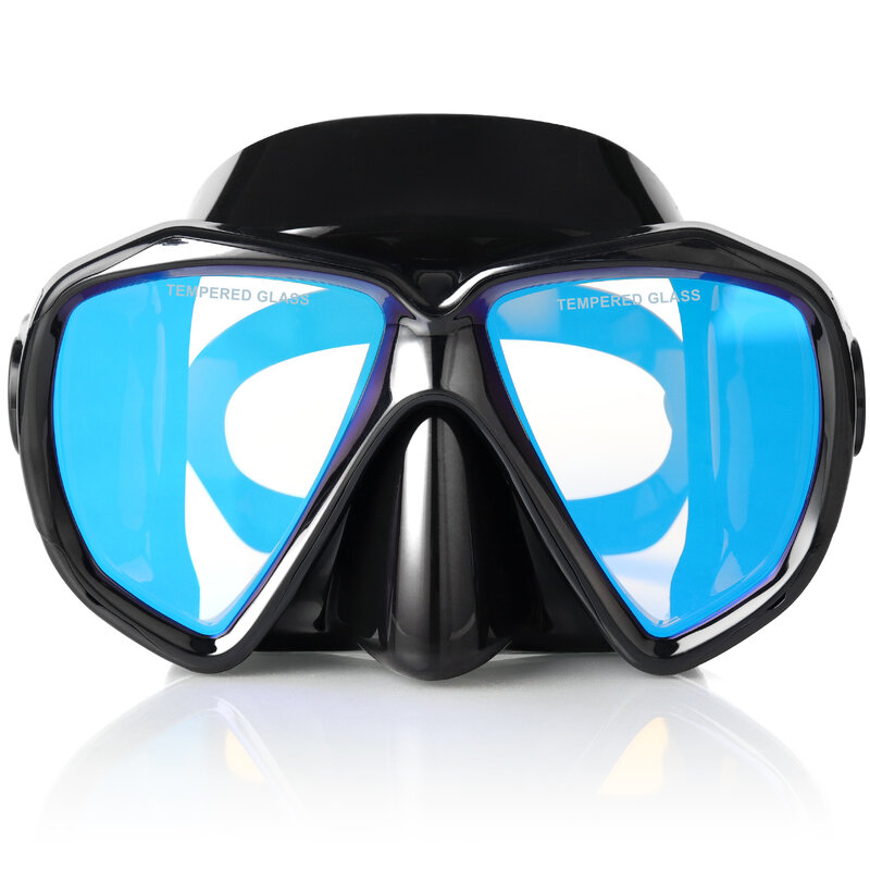 EXP VISION 전문 다이빙 마스크, 스노클링 및 스쿠버 프리 다이빙, 성인용 스노클링 마스크, 강화 안경 포함