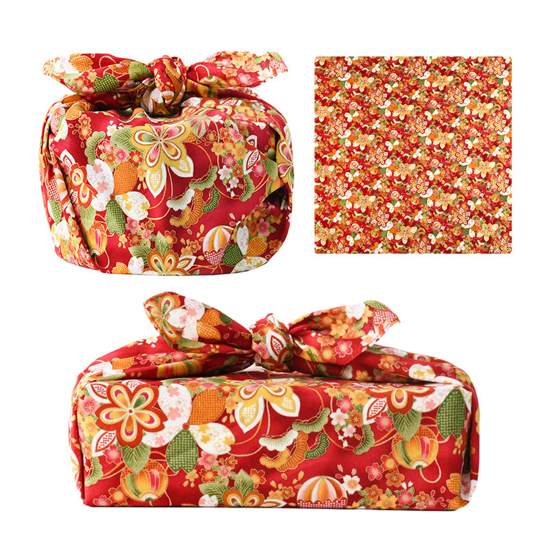 Scatola per il pranzo in stile giapponese Bento Packaging Cloth Furoshiki fazzoletto da viaggio Picnic Portable Festival Gift Teacup Wrapping asciugamano
