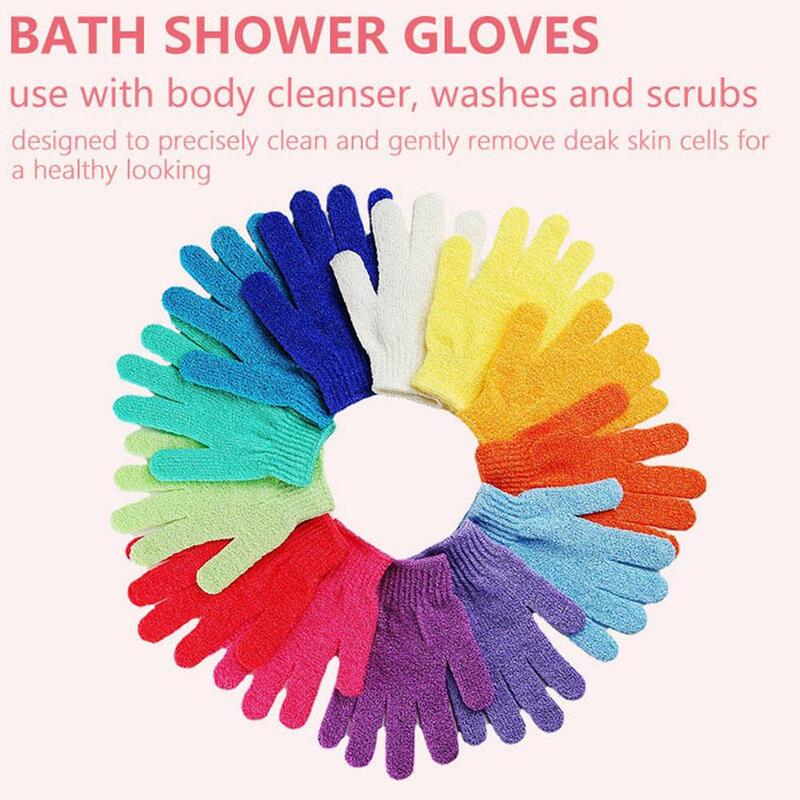 Luvas de esfoliação corporal infantil com luva e dedos, perfeito para chuveiro em casa, Peeling Household Bath Towel Supplies, Skid Resistant Glo, K1S6