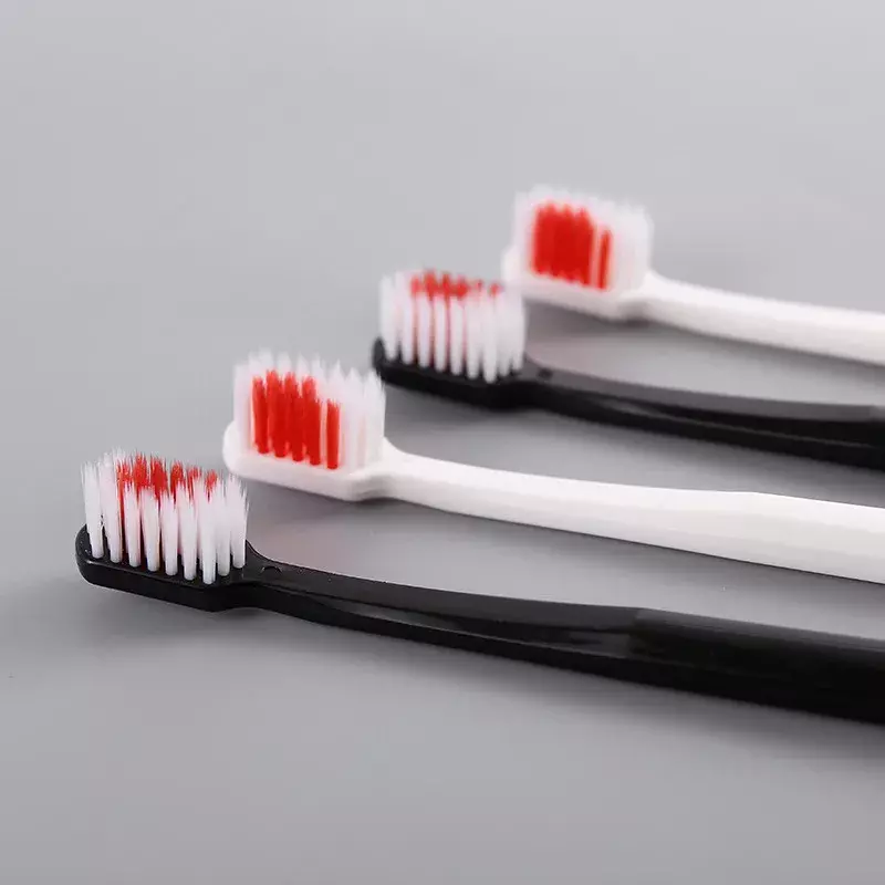 Escova de dentes de cerdas macias para adultos e crianças, coração preto e branco, escova de casal Nano Toothbrushes, beleza, cuidados dentários, crianças, venda quente
