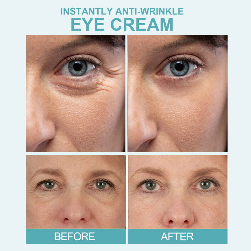 Crema de ojos antiarrugas instantánea, elimina las ojeras, elimina las bolsas de los ojos, mejora la luminosidad, hidratante, reafirmante, cuidado de reparación de ojos