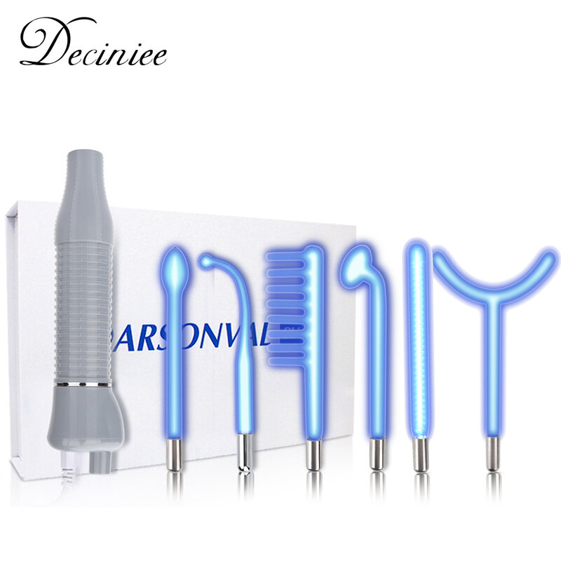 High Frequency Facial Machine for Hair Face Electrotherapy Wand Neon Argon Treatment Acne Anti Aging Portable Skin Care Apparatu