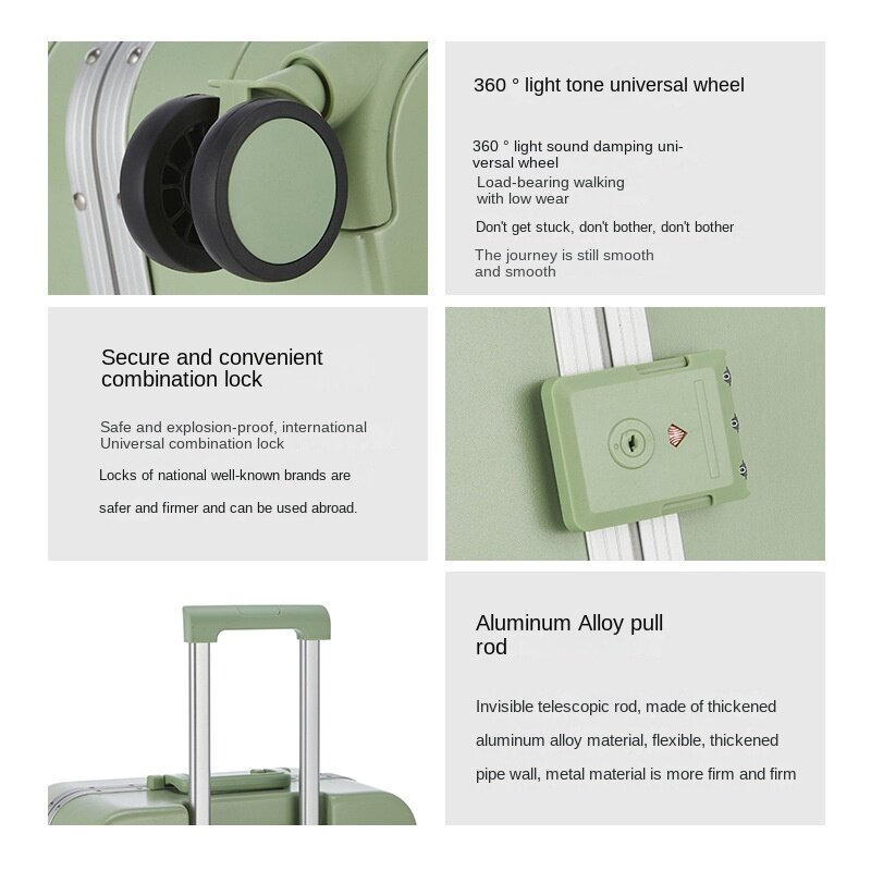 Little Fresh Suitcase es una maleta unisex resistente con cifrado de ruedas que puede doodle en una gran capacidad para cubrir sus necesidades.