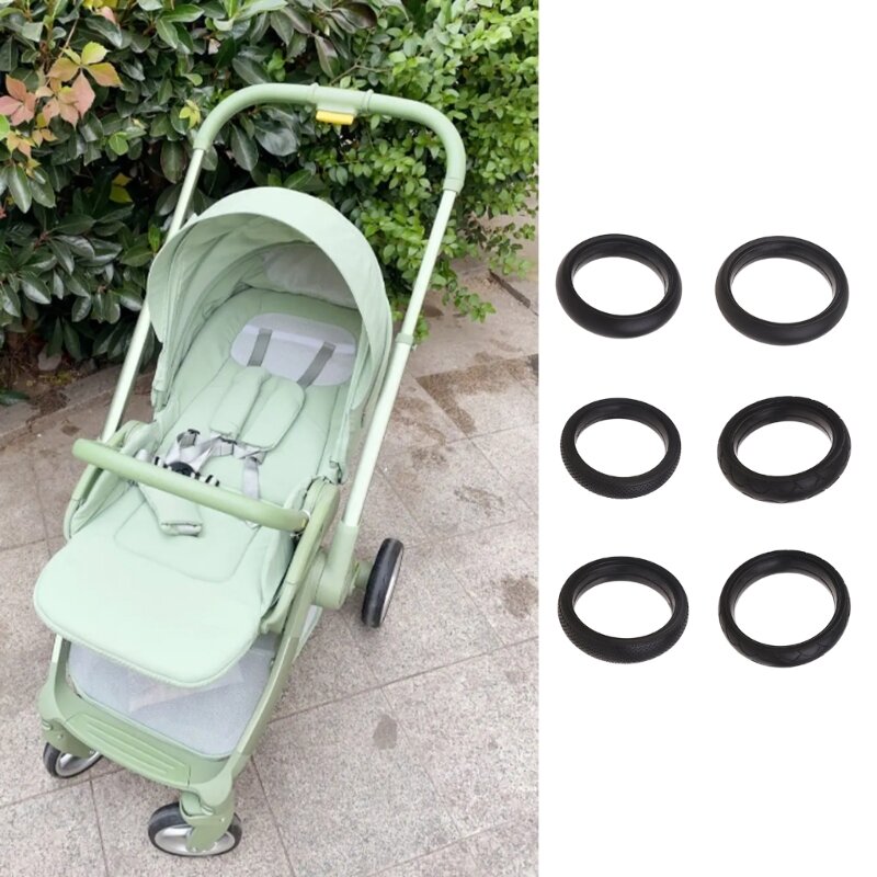 Baby Cart Tire Replacement Outer Tire Pushchair Pram Tubeless Tyre Stroller Wheel Casing Outer Cover Trolley Wheel Accessories
