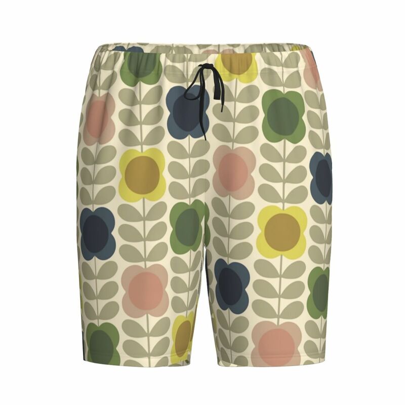 Orla Kiely-pantalones cortos de pijama personalizados, ropa de dormir con patrón escandinavo, parte inferior elástica, con bolsillos, para verano