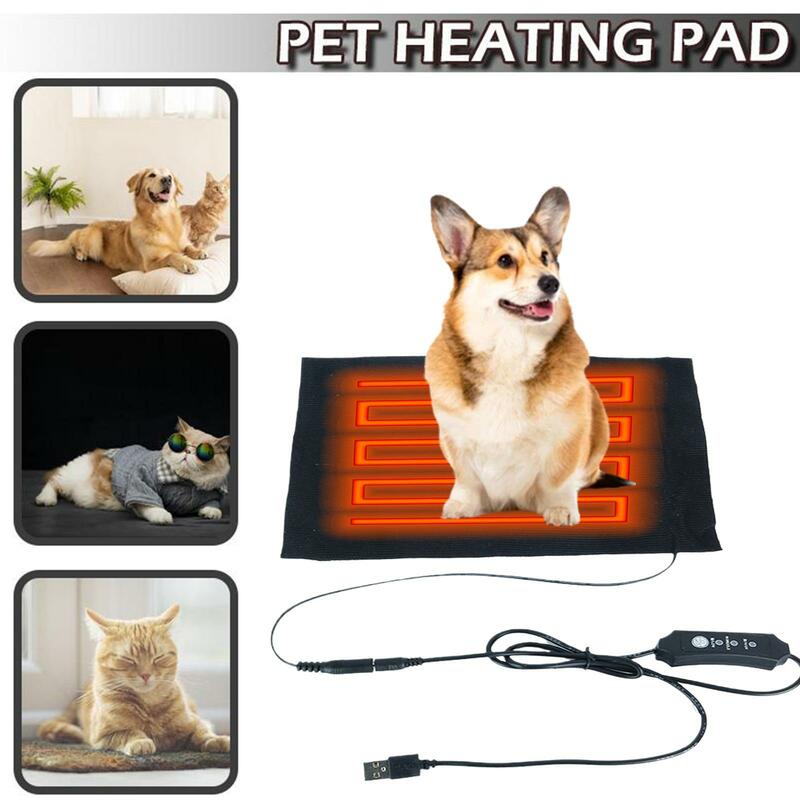 Usb 3 livelli di riscaldamento elettrico Pad Pet Dog Bed Warmer 5v Office Home Heater Mat Chair Pad elettrico 2a tappeto inverno caldo R0u0