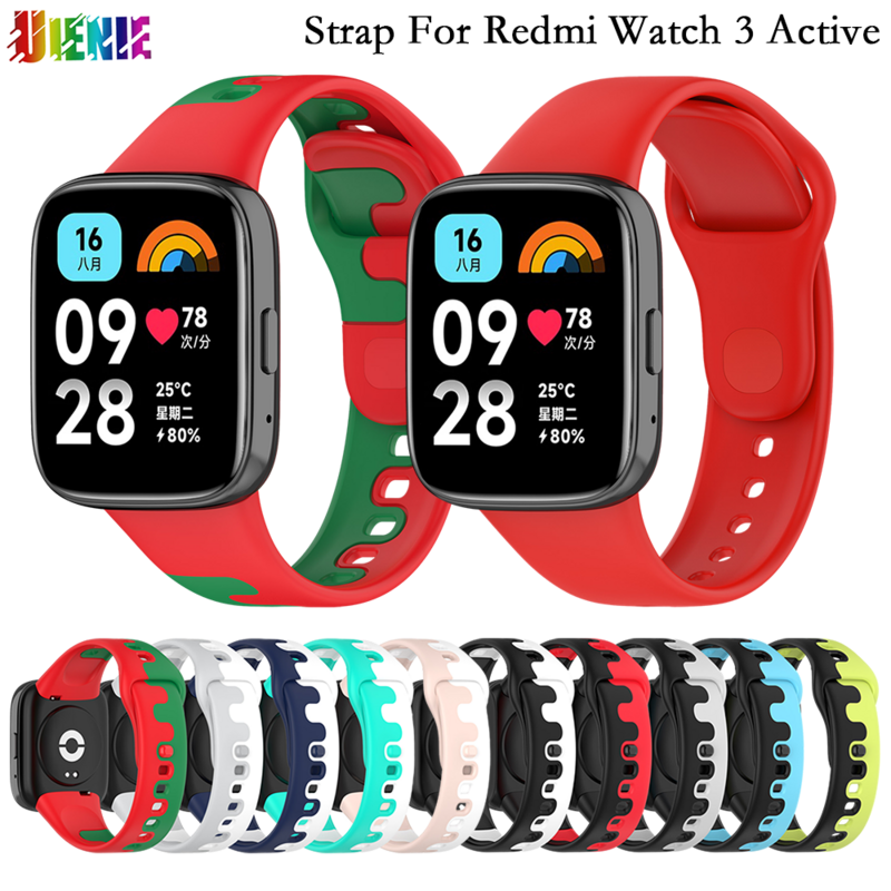 Uienie สายนาฬิกาซิลิโคนสำหรับ redmi Watch 3สายนาฬิกาข้อมืออัจฉริยะแบบแอคทีฟสำหรับ Xiaomi redmi Watch3 Lite Correa