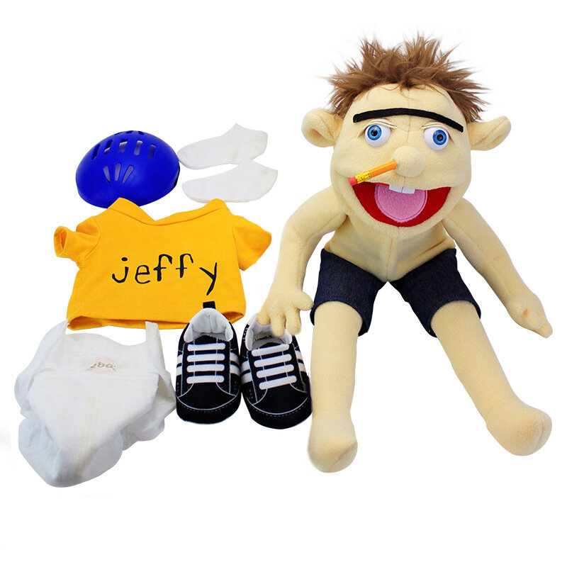 58cm 2022 새로운 만화 Jeffy Feebee 손 인형 플러시 장난감 부드러운 봉제 인형 어린이용, 크리스마스 생일 선물