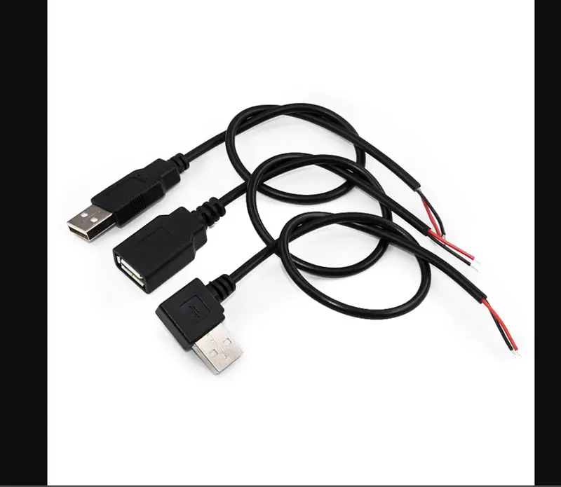 데이터 케이블 전원 케이블, 2/4 코어 암수 싱글 헤드 USB 케이블, 선풍기 키보드 라이트 플레이트, LED 라이트 바 연결 케이블
