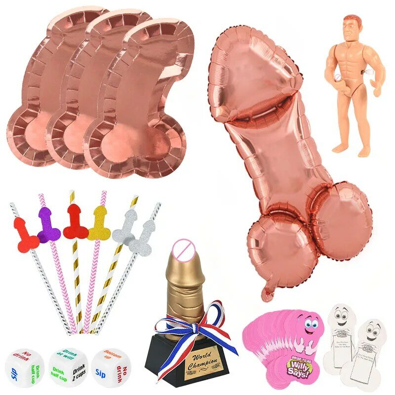 Bachelorette Party Games Penis Toss Dick Heads Funny Gift Bride To Be Hen Night Supplies Ring Toss Game Bridal Shower Decoration