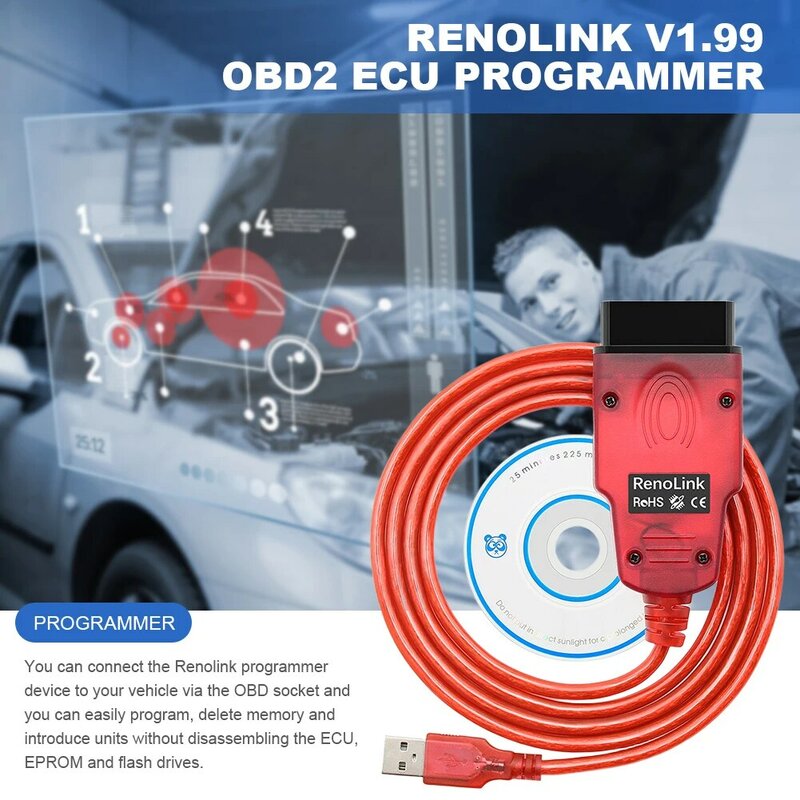 Renolink V1.99 V1.98 interfaccia diagnostica OBD2 per Renault D-acia programmatore ECU ripristino codifica chiave UCH Match strumento cruscotto