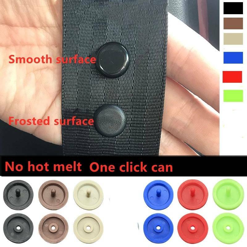 Accessori interni fibbia del pulsante della cintura di sicurezza 10 paia 10 set bottoni antiscivolo fermo Clip del pulsante della cintura di sicurezza dell'automobile