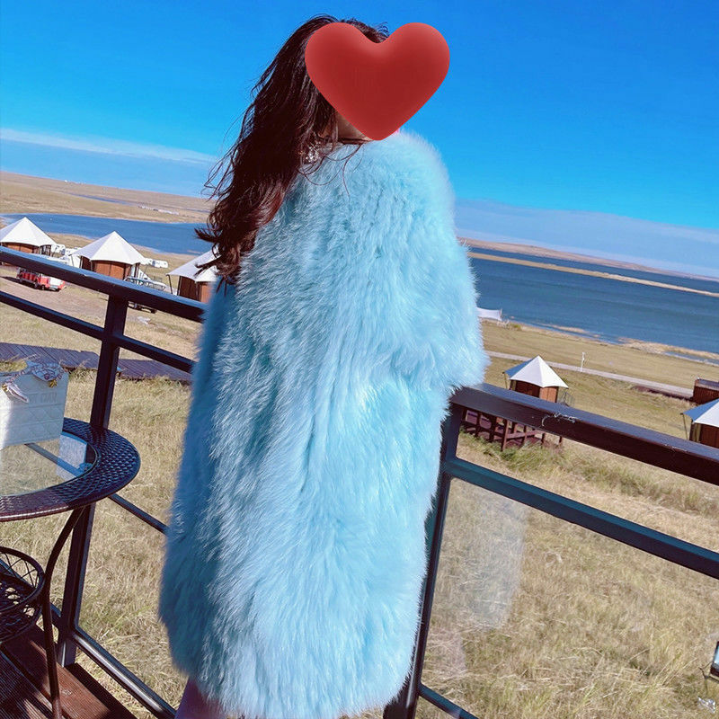 Женское длинное пальто из искусственного меха, однотонное Теплое повседневное пальто из искусственного лисьего меха, верхняя одежда большого размера, зима 2023