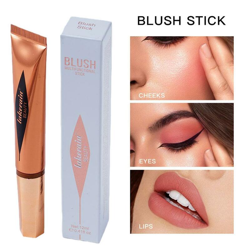 Natural Face Liquid Blusher Cream Cheek Eye Tint Peach Makeup Cheek Stick Blush Cosmetic Brighten Makeup Contouring Multi-u D3K1