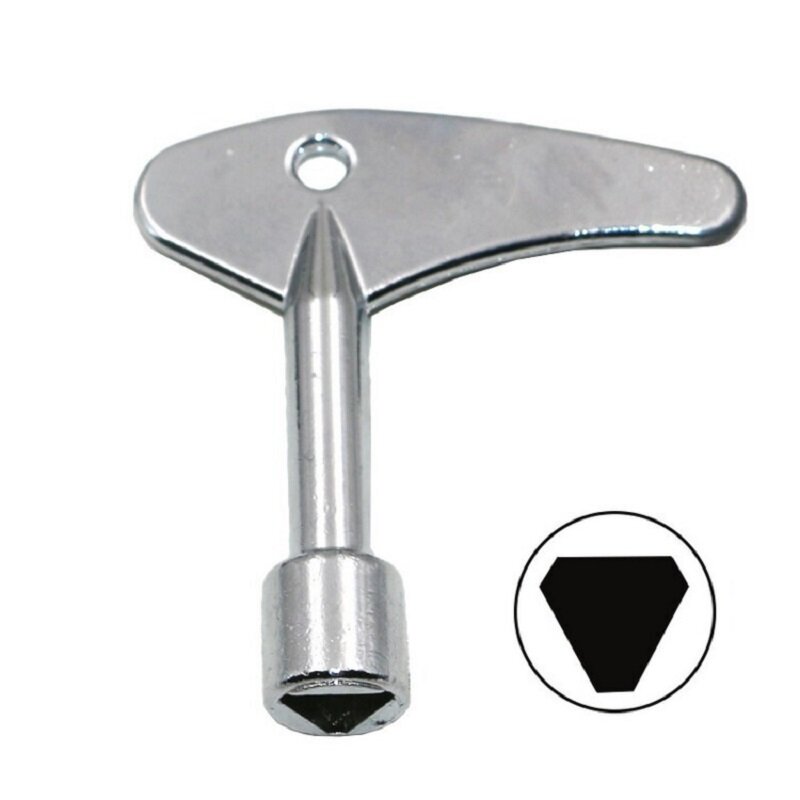 Elevador chave dentro triângulo água medidor válvula chave, Inner Triangular chave, 1pc