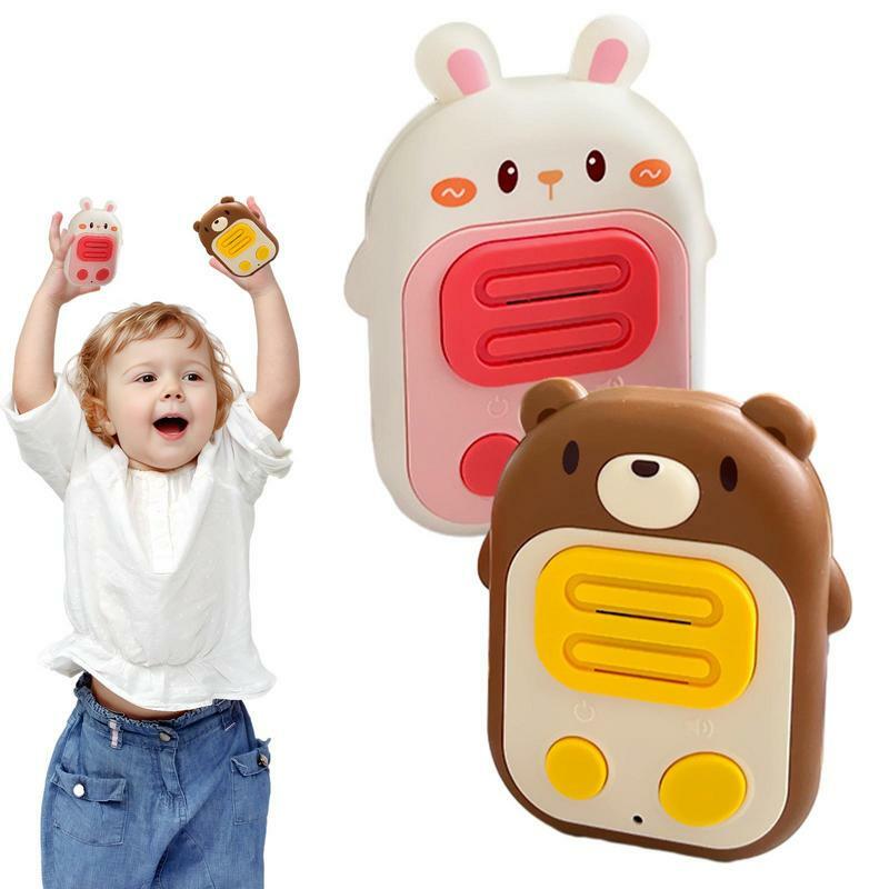 Walkie talkie giocattolo 2 pezzi Wireless Mute a lungo raggio ricaricabile Walkie talkie per bambina Walkie talkie per escursioni in campeggio