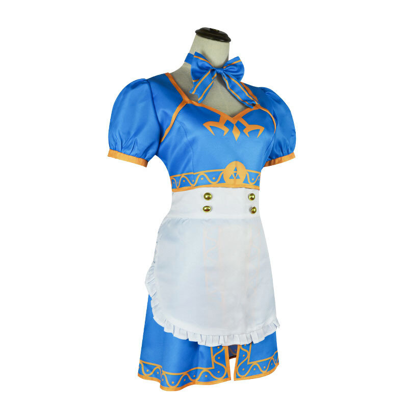 Game Cosplay Costumes Women Girl Tops Skirts Aprons Bows Set The Maid Outfit