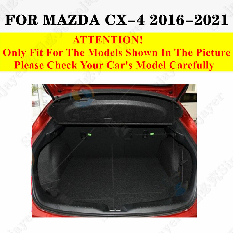 Wysokiej strona boczna mata do bagażnika dla Mazda CX-4 CX4 2021 2020 2019 2018 2017 2016 XPE tylna pokrywa bagażnika taca bagażowa