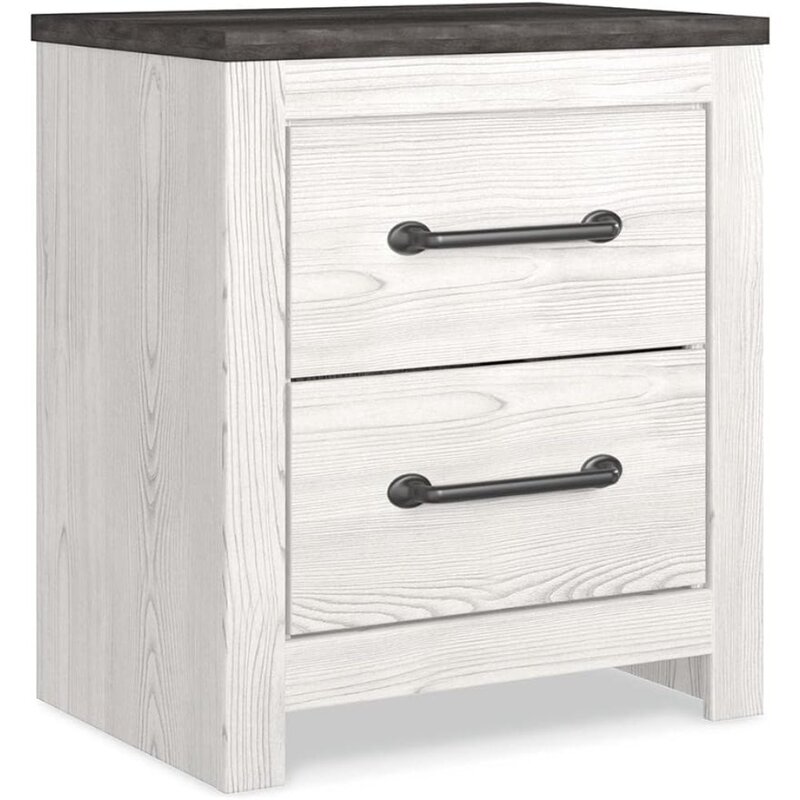Two Drawer Nightstand Filing Cabinets White/Grayfreight Free File Office Furniture