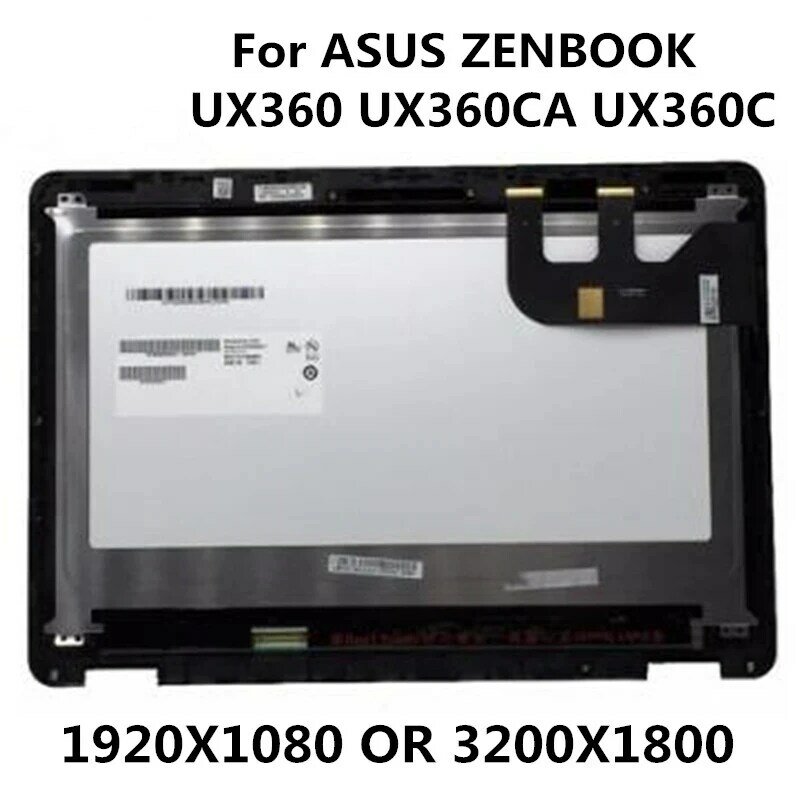 13.3Inch FHD OR QHD IPS LCD Display Screen for ASUS ZENBOOK UX360 UX360CA UX360C LCD Screen + Touch screen + Frame Assembly