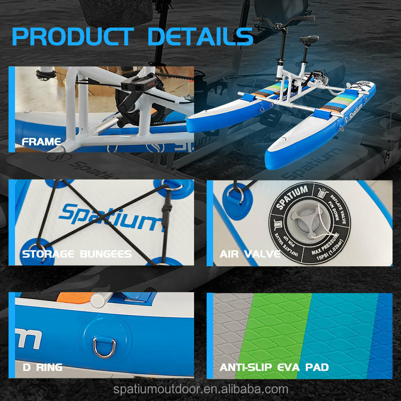 Spatium-Vélo de mer gonflable flottant pour adolescent, bicyclette à pédales, nouveau design, à vendre