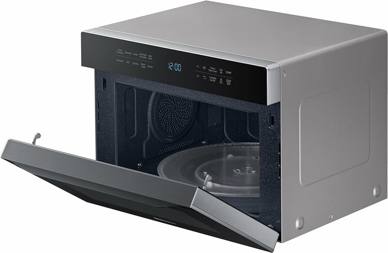 SAMSUNG 1.2 Cu Ft PowerGrill Duo Oven Microwave, dengan konveksi daya, Interior Enamel keramik, kemampuan terpasang