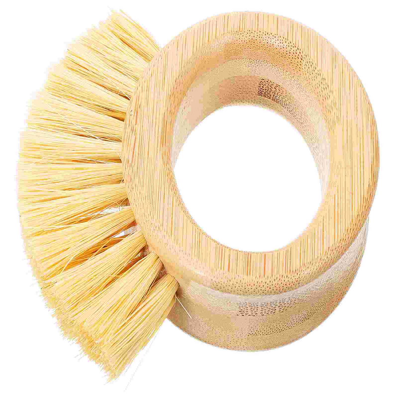 Cepillo de barba de bambú para hombre, brochas de barbero pequeñas de madera con mango, accesorios de afeitado para salón de belleza