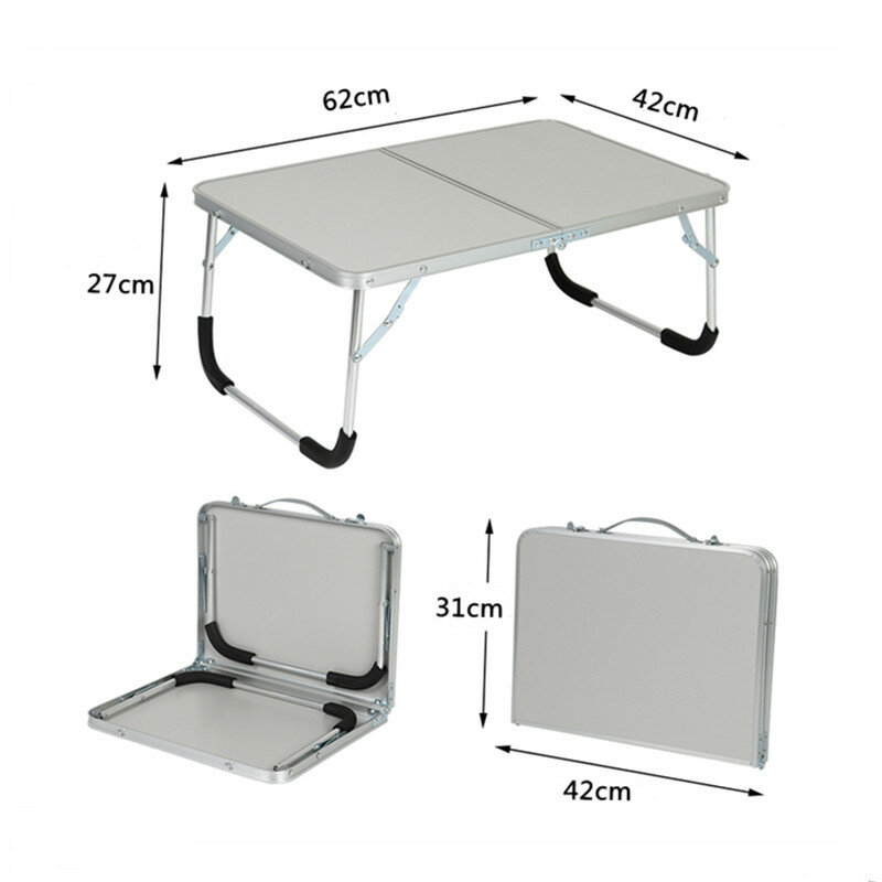Mesa plegable portátil para acampar, muebles de exterior, aleación de aluminio, para ordenador portátil, ultraligera, duradera