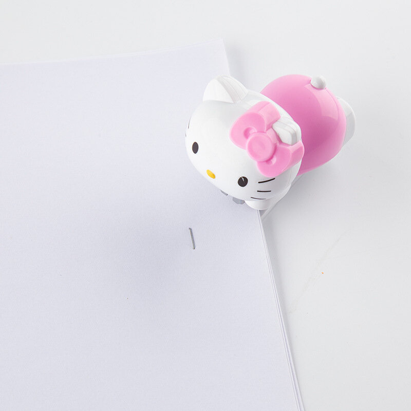 Kawaii Sanrio Anime Hellokitty Mini Stapler Set School Supplies Portable Student Stationery The Paper Binding Cute Gift Wholesal