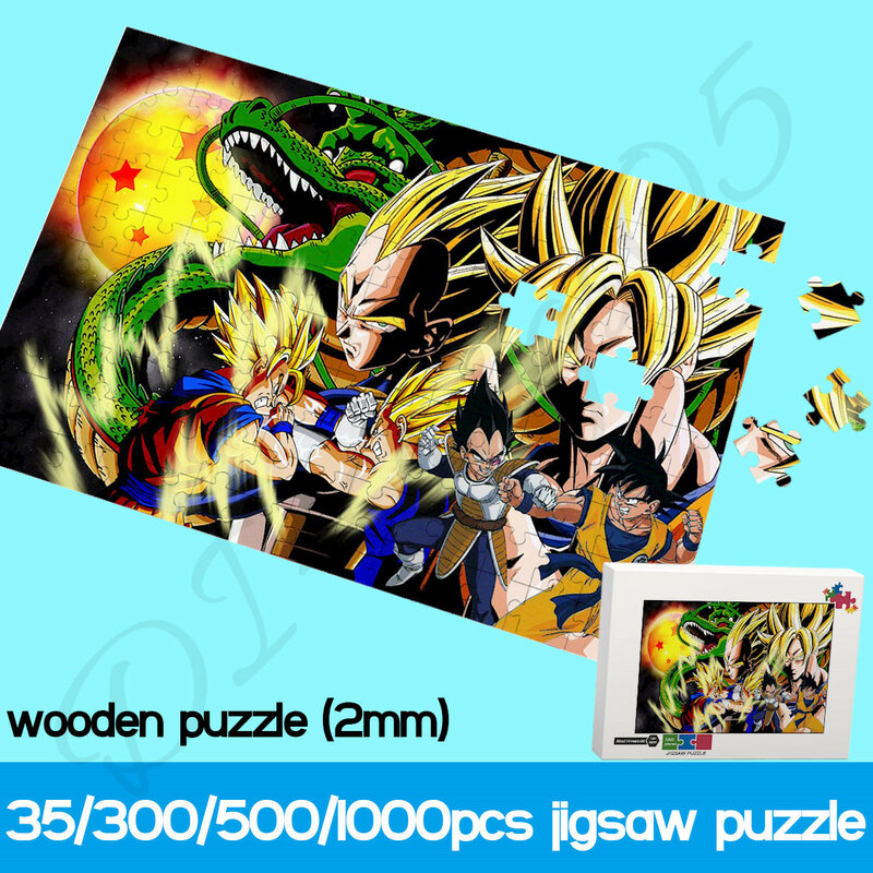 Dragon Ball Main Characters Puzzles for Kids Japanese Comics and Anime 35 300 500 1000 Piece Wooden Jigsaw Puzzles Toys Hobbies